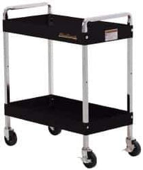 Blackhawk by Proto - 350 Lb Capacity, 30" Wide x 16" Long x 35-1/2" High Standard Utility Cart - 2 Shelf, Steel, Swivel Casters - Exact Tool & Supply