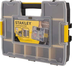 Stanley - 14-39/64" Wide x 2-39/64" High x 11-13/32" Deep, SortMaster Junior - Polypropylene Resin Frame, 14 Compartments - Exact Tool & Supply