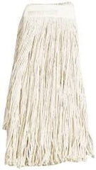 Ability One - Wet Mop Heads & Pads; Style: Cut End ; Material: Cotton ; Approximate Weight (oz.): 24 ; Mop Color: Natural ; Headband Size (Inch): 1-1/4 ; Connection Type: Clamp Jaw - Exact Tool & Supply