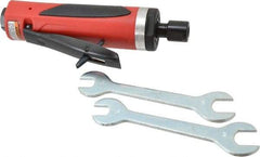 Sioux Tools - 1/4" Collet, Straight Handle, Straight Air Die Grinder - 18,000 RPM, Rear Exhaust, 30 CFM, 1 hp, 6.21 bar, 1/4 NPT - Exact Tool & Supply