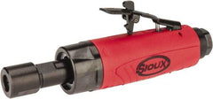Sioux Tools - 1/4" Collet, Straight Handle, Angle Air Die Grinder - 25,000 RPM, Rear Exhaust, 11 CFM, 0.3 hp, 6.21 bar, 1/4 NPT - Exact Tool & Supply