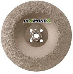 Camel Grinding Wheels - 24 Grit, 7" Wheel Diam, 1/4" Wheel Thickness, Type 29 Depressed Center Wheel - Diamond, 8,500 Max RPM - Exact Tool & Supply
