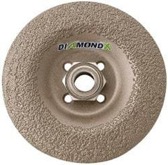 Camel Grinding Wheels - 24 Grit, 4-1/2" Wheel Diam, 1/4" Wheel Thickness, Type 29 Depressed Center Wheel - Diamond, 13,300 Max RPM - Exact Tool & Supply
