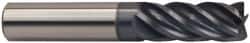 Accupro - 1" Diam 5 Flute Solid Carbide 0.06" Corner Radius End Mill - Exact Tool & Supply