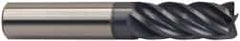 Accupro - 1" Diam 5 Flute Solid Carbide 0.06" Corner Radius End Mill - Exact Tool & Supply