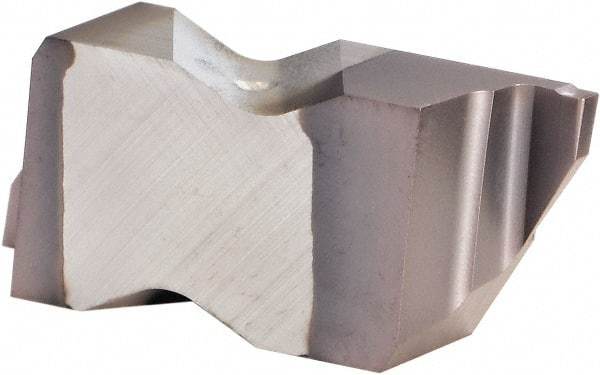 Kennametal - 3M100NG K Grade KCU25, 1mm Cutting Width Carbide Grooving Insert - 0.0752" Max Depth of Cut, Right Hand, 0.0075" Corner Radius, AlTiN Finish - Exact Tool & Supply