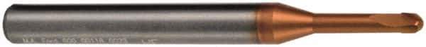 M.A. Ford - 10mm Diam, 6.5mm LOC, 2 Flute Solid Carbide Ball End Mill - ALtima 52 Finish, Single End, 102mm OAL, 10mm Shank Diam, Spiral Flute - Exact Tool & Supply