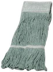 Ability One - 5" Green Head Band, Medium Rayon Loop End Mop Pad - Quick Change Connection - Exact Tool & Supply