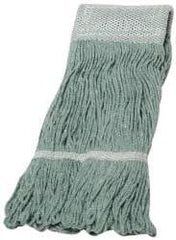 Ability One - 5" Green Head Band, Medium Rayon Loop End Mop Pad - Quick Change Connection - Exact Tool & Supply
