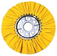 Osborn - 10" Diam x 1/2" Thick Unmounted Buffing Wheel - 16 Ply, Ventilated Bias Cut, 2" Arbor Hole, Hard Density, Coarse Grade - Exact Tool & Supply