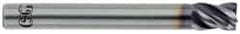 OSG - 1/2", 4 Flute, Single End, Solid Carbide, Corner Chamfer End Mill - 5" OAL, 35° Helix, Right Hand Flute, 5/8" LOC, Right Hand Cut - Exact Tool & Supply