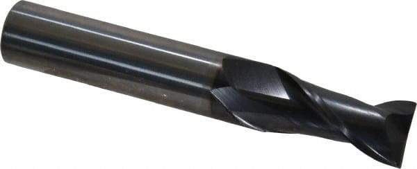 OSG - 14mm, 30mm LOC, 14mm Shank Diam, 89mm OAL, 2 Flute, Solid Carbide Square End Mill - Single End, TiAlN Finish, Spiral Flute, 35° Helix, Centercutting, Right Hand Cut, Right Hand Flute, Series HP421 - Exact Tool & Supply