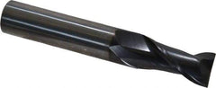 OSG - 14mm, 30mm LOC, 14mm Shank Diam, 89mm OAL, 2 Flute, Solid Carbide Square End Mill - Single End, TiAlN Finish, Spiral Flute, 35° Helix, Centercutting, Right Hand Cut, Right Hand Flute, Series HP421 - Exact Tool & Supply