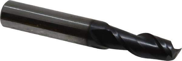 OSG - 11/32", 7/8" LOC, 3/8" Shank Diam, 2-1/2" OAL, 2 Flute, Solid Carbide Square End Mill - Single End, TiAlN Finish, Spiral Flute, 35° Helix, Centercutting, Right Hand Cut, Right Hand Flute, Series HP421 - Exact Tool & Supply