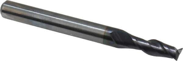 OSG - 7/32", 5/8" LOC, 1/4" Shank Diam, 2-1/2" OAL, 2 Flute, Solid Carbide Square End Mill - Single End, TiAlN Finish, Spiral Flute, 35° Helix, Centercutting, Right Hand Cut, Right Hand Flute, Series HP421 - Exact Tool & Supply