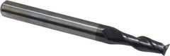 OSG - 7/32", 5/8" LOC, 1/4" Shank Diam, 2-1/2" OAL, 2 Flute, Solid Carbide Square End Mill - Single End, TiAlN Finish, Spiral Flute, 35° Helix, Centercutting, Right Hand Cut, Right Hand Flute, Series HP421 - Exact Tool & Supply