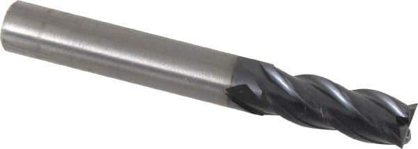 OSG - 8mm, 21mm LOC, 8mm Shank Diam, 64mm OAL, 4 Flute, Solid Carbide Square End Mill - Single End, TiAlN Finish, Spiral Flute, 35° Helix, Centercutting, Right Hand Cut, Right Hand Flute, Series HP441 - Exact Tool & Supply