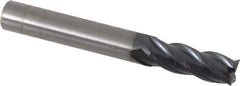 OSG - 8mm, 21mm LOC, 8mm Shank Diam, 64mm OAL, 4 Flute, Solid Carbide Square End Mill - Single End, TiAlN Finish, Spiral Flute, 35° Helix, Centercutting, Right Hand Cut, Right Hand Flute, Series HP441 - Exact Tool & Supply