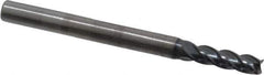 OSG - 7/64", 3/8" LOC, 1/8" Shank Diam, 1-1/2" OAL, 4 Flute, Solid Carbide Square End Mill - Single End, TiAlN Finish, Spiral Flute, 35° Helix, Centercutting, Right Hand Cut, Right Hand Flute, Series HP441 - Exact Tool & Supply