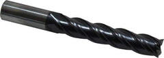 OSG - 1/2", 2-1/2" LOC, 1/2" Shank Diam, 4" OAL, 4 Flute, Solid Carbide Square End Mill - Single End, TiAlN Finish, Spiral Flute, 35° Helix, Centercutting, Right Hand Cut, Right Hand Flute, Series VG441 - Exact Tool & Supply