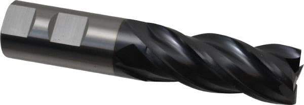 OSG - 1", 2-1/2" LOC, 1" Shank Diam, 5" OAL, 4 Flute, Solid Carbide Square End Mill - Single End, TiAlN Finish, Spiral Flute, 35° Helix, Centercutting, Right Hand Cut, Right Hand Flute, Series VG441 - Exact Tool & Supply