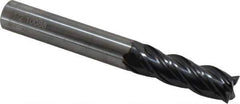 OSG - 1/2", 1-1/2" LOC, 1/2" Shank Diam, 4" OAL, 4 Flute, Solid Carbide Square End Mill - Single End, TiAlN Finish, Spiral Flute, 35° Helix, Centercutting, Right Hand Cut, Right Hand Flute, Series VG441 - Exact Tool & Supply