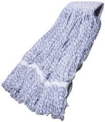 Ability One - Blue Head Band, Large Synthetic Loop End Mop Head - 4 Ply - Exact Tool & Supply