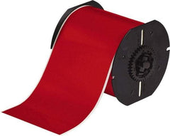 Brady - 4" Wide x 1,200" Long, Red Vinyl Tape - For BBP30 Label Printer, BBP33 Label Printer, BBP35 Multicolor Sign & Label Printer, BBP37 Color & Cut Sign & Label Printer, BradyPrinter S3100, BBP31 Sign & Label Printer - Exact Tool & Supply