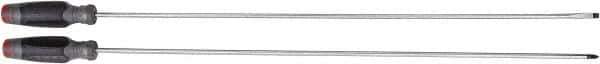 Proto - 2 Piece Slotted & Phillips Screwdriver Set - Bit Sizes: Philips #2 - Exact Tool & Supply
