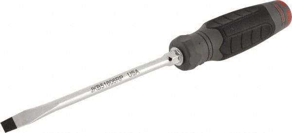 Proto - 267mm OAL Keystone Slotted Screwdriver - 152mm Blade Length, Round Shank, Ergonomic Handle - Exact Tool & Supply