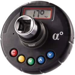 Proto - 60 to 1,195 Torque & Angle Adapter - 3/8" Drive, 3-23/64" OAL, Angle: ±2°, Torque: CW: ±3%, CCW: ±4% Accuracy - Exact Tool & Supply