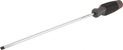 Proto - 413mm OAL Cabinet Slotted Screwdriver - 305mm Blade Length, Round Shank, Ergonomic Handle - Exact Tool & Supply
