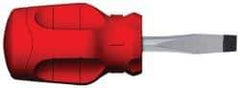 Proto - 83mm OAL Keystone Slotted Screwdriver - 38mm Blade Length, Round Shank, Ergonomic Handle - Exact Tool & Supply