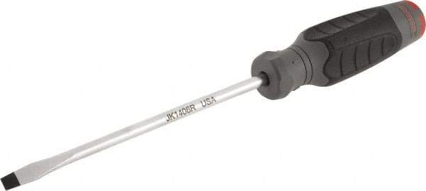 Proto - 260mm OAL Keystone Slotted Screwdriver - 152mm Blade Length, Round Shank, Ergonomic Handle - Exact Tool & Supply