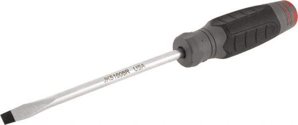 Proto - 267mm OAL Keystone Slotted Screwdriver - 152mm Blade Length, Round Shank, Ergonomic Handle - Exact Tool & Supply