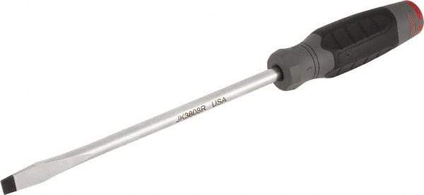 Proto - 324mm OAL Keystone Slotted Screwdriver - 203mm Blade Length, Round Shank, Ergonomic Handle - Exact Tool & Supply