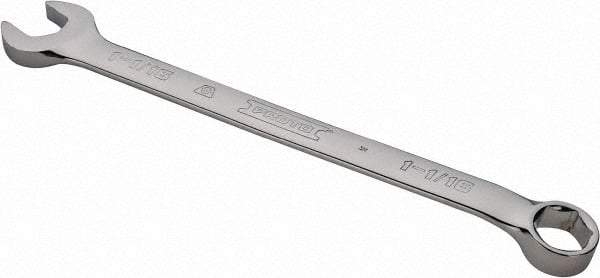Proto - 1-1/16" 6 Point Combination Wrench - 15° Offset Angle, 14-7/8" OAL, Steel, Chrome Finish - Exact Tool & Supply
