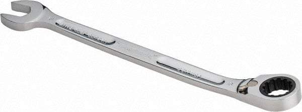 Proto - 18mm 12 Point Combination Wrench - 15° Head Angle, 10-11/16" OAL, Steel, Chrome Finish - Exact Tool & Supply
