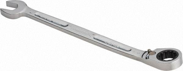 Proto - 9/16" 12 Point Combination Wrench - 15° Head Angle, 8-49/64" OAL, Steel, Chrome Finish - Exact Tool & Supply