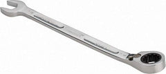 Proto - 7/16" 12 Point Combination Wrench - 15° Head Angle, 6-29/64" OAL, Steel, Chrome Finish - Exact Tool & Supply
