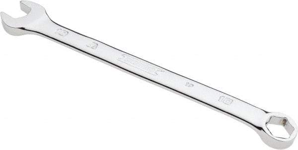 Proto - 10mm 6 Point Combination Wrench - 15° Offset Angle, 6-1/4" OAL, Steel, Chrome Finish - Exact Tool & Supply