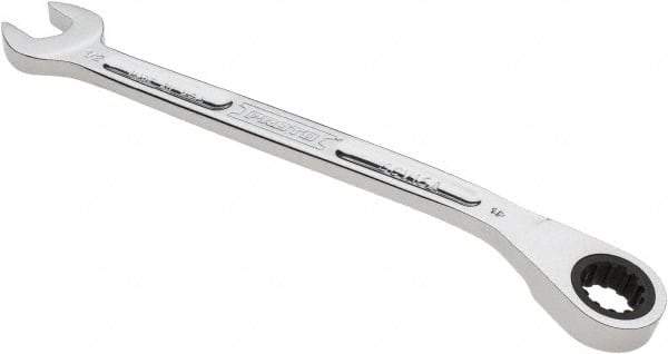 Proto - 1/2" 12 Point Combination Wrench - 15° Head Angle, 7-29/32" OAL, Steel, Chrome Finish - Exact Tool & Supply