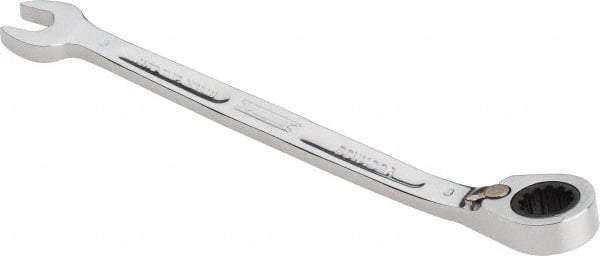 Proto - 8mm 12 Point Combination Wrench - 15° Head Angle, 5-7/16" OAL, Steel, Chrome Finish - Exact Tool & Supply