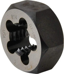 Cle-Line - M14x2.00 Thread, 1-1/16" Hex, Right Hand Thread, Hex Rethreading Die - Carbon Steel, Series 0650M - Exact Tool & Supply