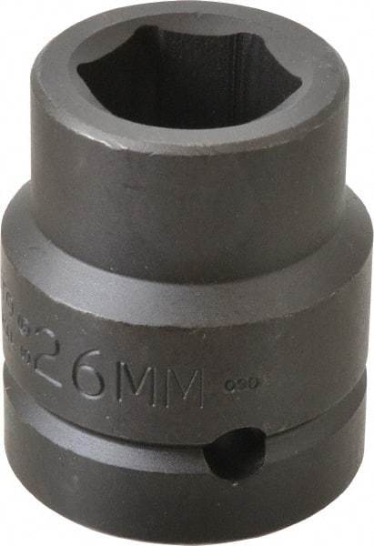 Proto - 1" Drive 26mm Impact Socket - 6 Points, 2-1/32" OAL - Exact Tool & Supply