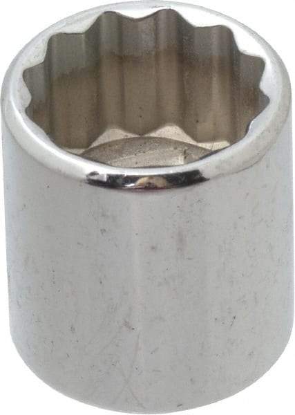 Proto - 1/4" Drive, Standard Hand Socket - 12 Points, 7/8" OAL, Alloy Steel, Chrome Finish - Exact Tool & Supply