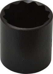 Proto - 1", 3/8" Drive, Standard Hand Socket - 12 Points, 1-11/16" OAL, Alloy Steel, Black Finish - Exact Tool & Supply