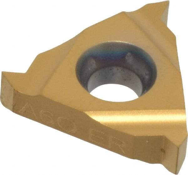 Hertel - 16ER External Right Hand 48-16 Partial Profile 60° Laydown Threading Insert - Grade HG330TR, TiC/TiN Coated Carbide - Exact Tool & Supply