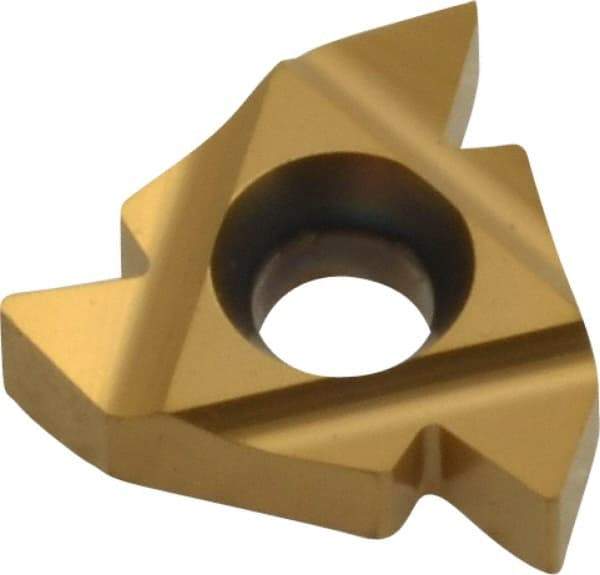 Hertel - 22ER External Right Hand 7-5 Partial Profile 60° Laydown Threading Insert - Grade HG330TR, TiC/TiN Coated Carbide - Exact Tool & Supply
