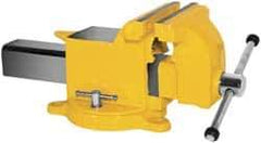 Yost Vises - 6" Jaw Width x 6" Jaw Opening Capacity, 3" Throat Depth, Bench & Pipe Combination Vise - 1/2 to 2" Pipe Capacity, Swivel Base, Bolt Down Attachment, Steel - Exact Tool & Supply
